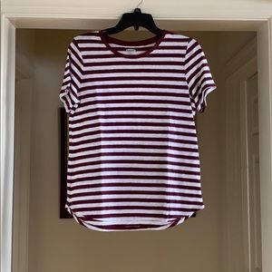 Maroon and White Striped Tshirt!